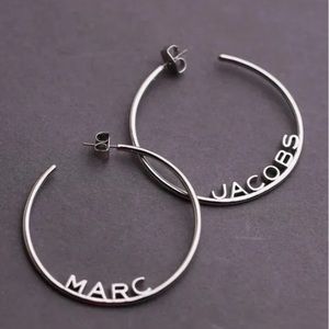 Silver Marc Jacobs hoop earrings— NWT